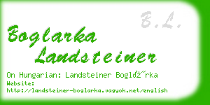 boglarka landsteiner business card